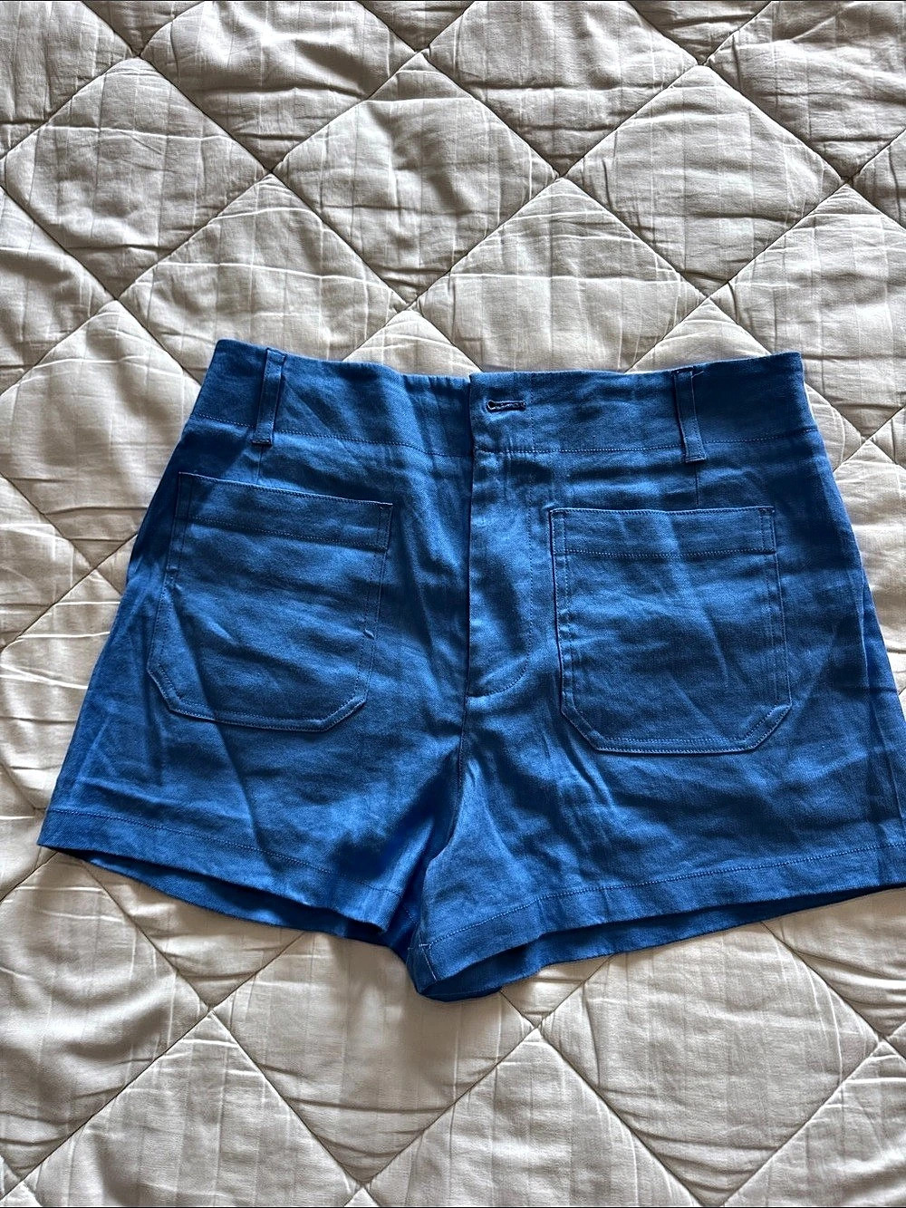 Anthropologie Maeve The Colette Shorts Blue High Rise Waist 31